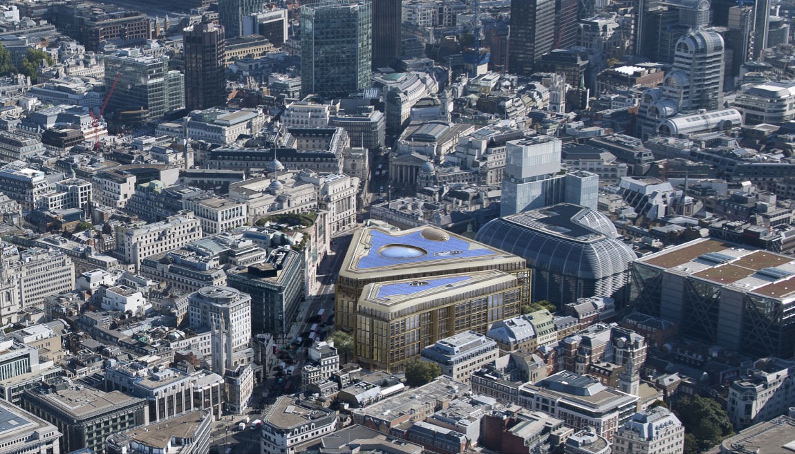 Новый офис Bloomberg расположен практически в самом центре Лондона. Строительство планируется закончить осенью 2017 года