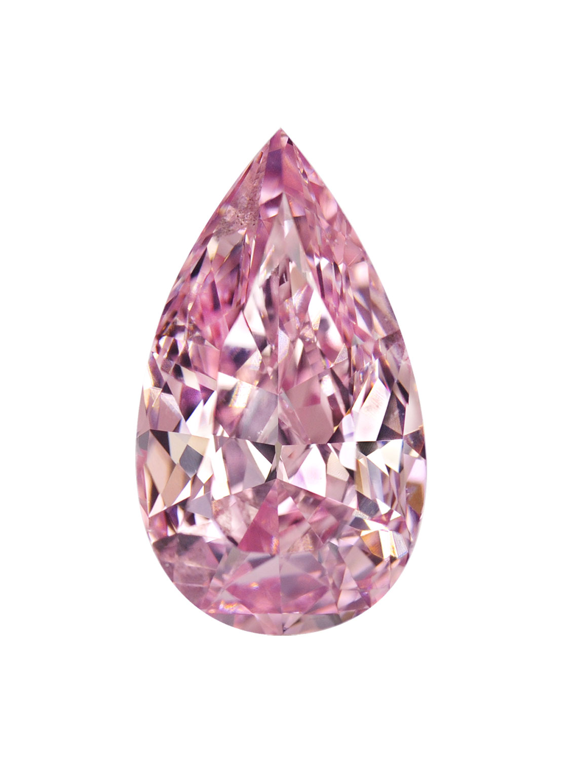 Розовый бриллиант грушевидной огранки, 3,5 карата (Dehres)