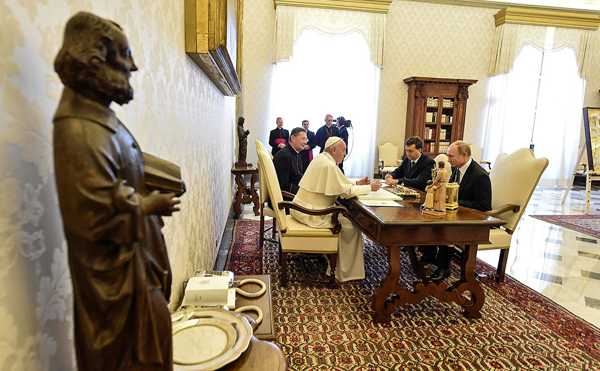 Папа римский Франциск и&nbsp;Владимир Путин