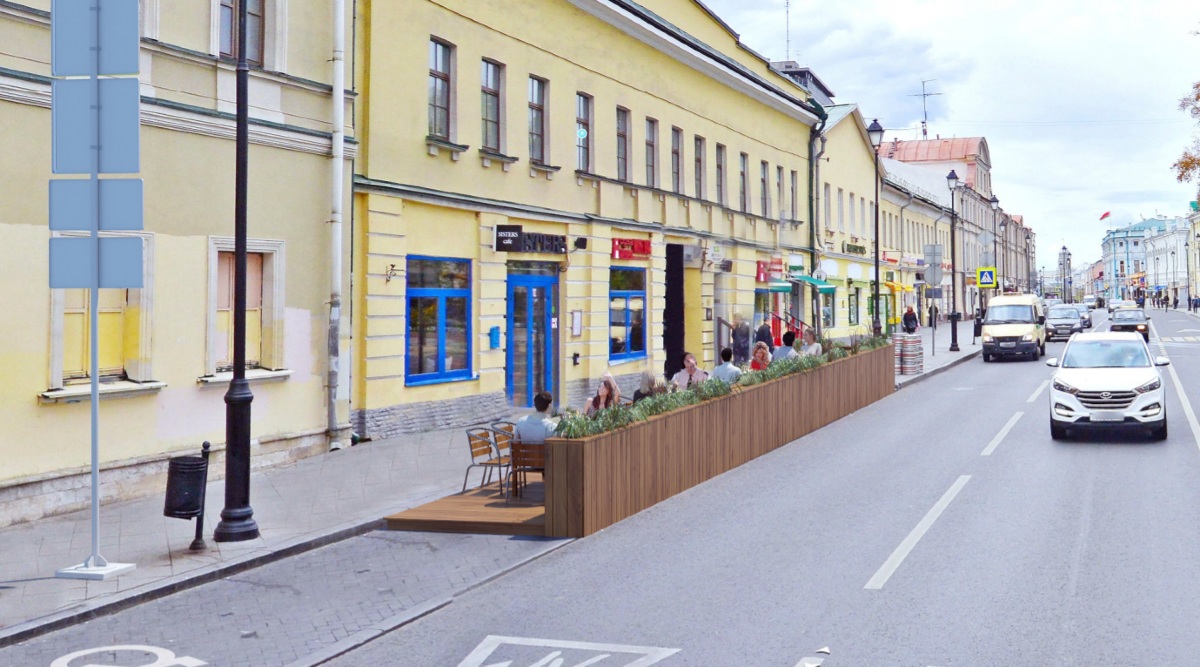 В Москве на месте парковок предложили построить летние кафе