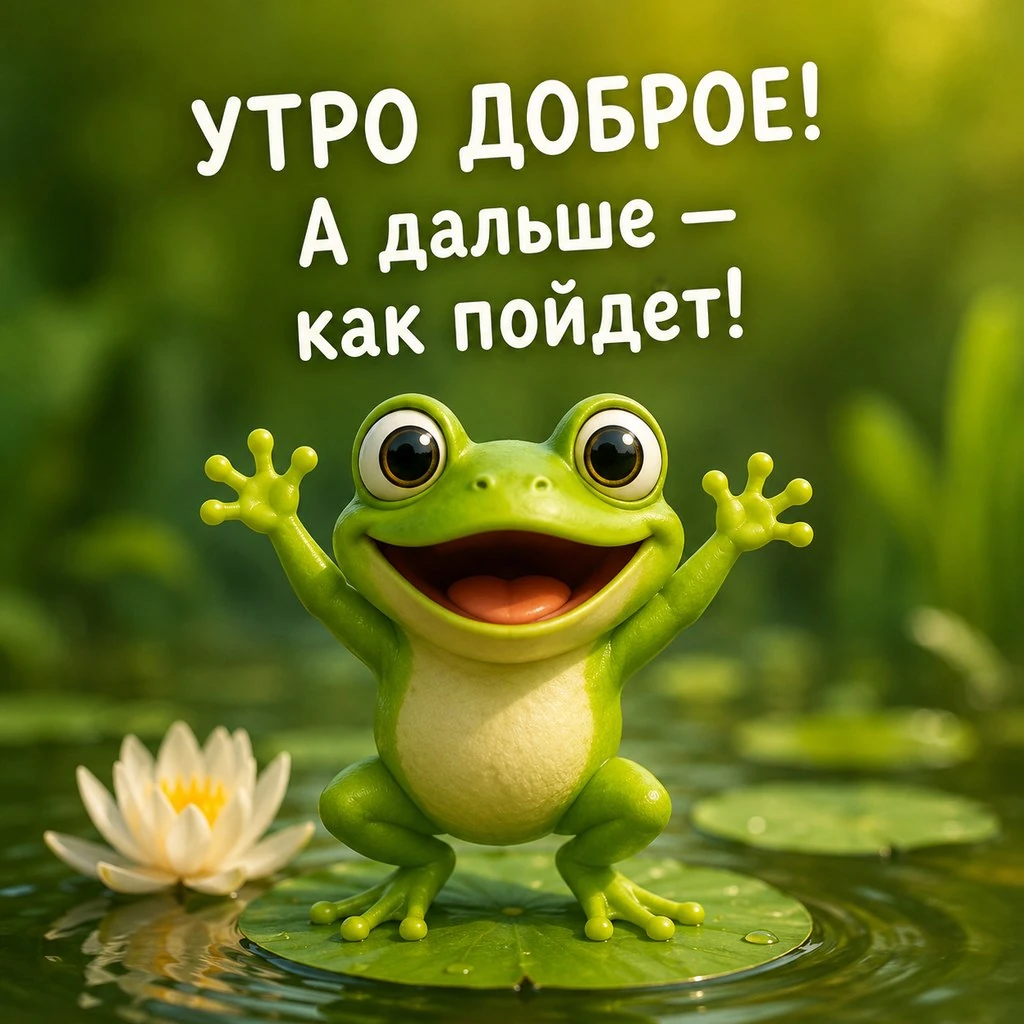 Прикольная открытка с добрым утром