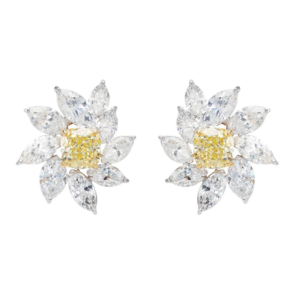 Серьги Boutique (белое и желтое золото, желтые и белые бриллианты), Chopard, цена по запросу (Mercury)