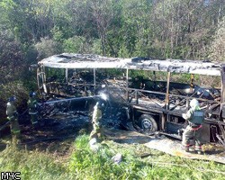 Крупное ДТП на трассе Москва-Рига: сгорел автобус с пассажирами