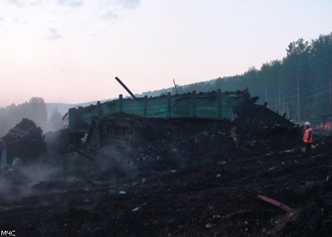 Столкновение поездов на Куйбышевской железной дороге