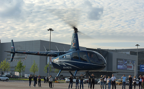 Вертолет Robinson R66 на международной выставке
HeliRussia-2015


