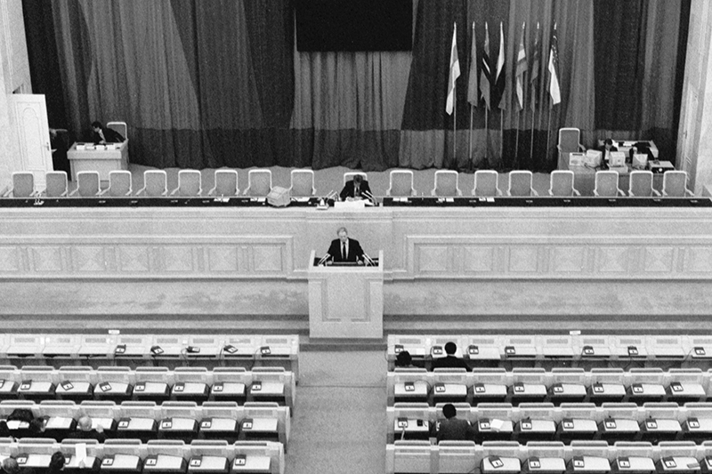 Последнее заседание Совета Республик Верховного Совета СССР, на&nbsp;котором была принята декларация о&nbsp;прекращении существования СССР