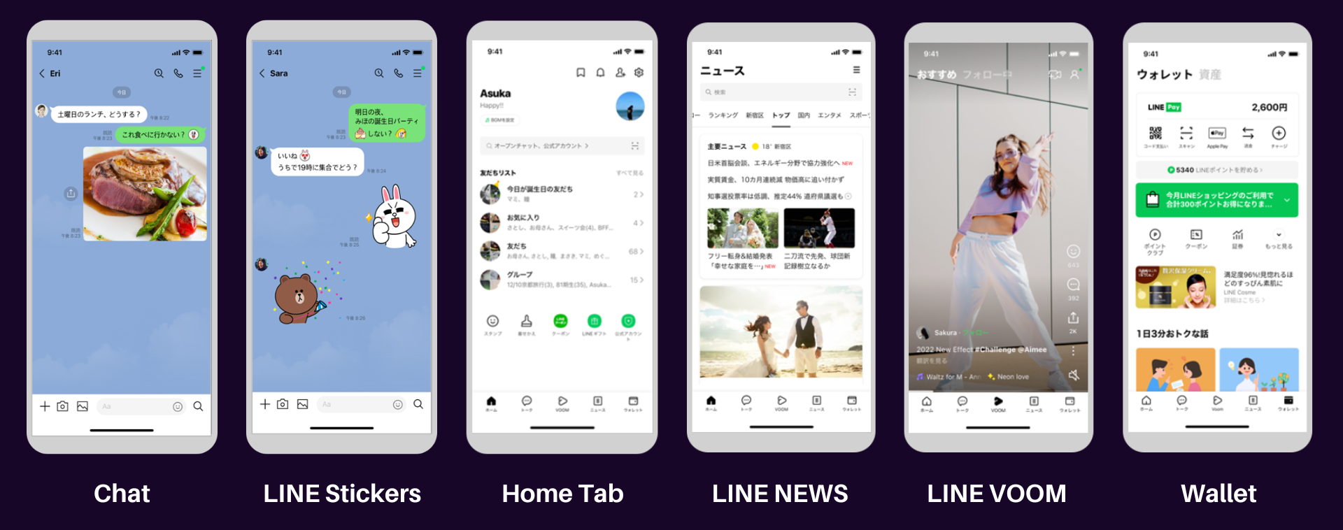 Основные функции Line: чаты, стикеры, лента новостей, видеоплатформа и сервис платежей