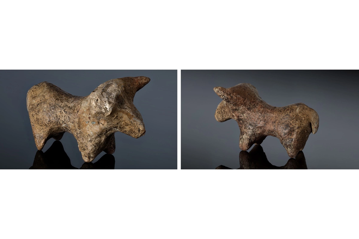 Глиняная фигурка быка