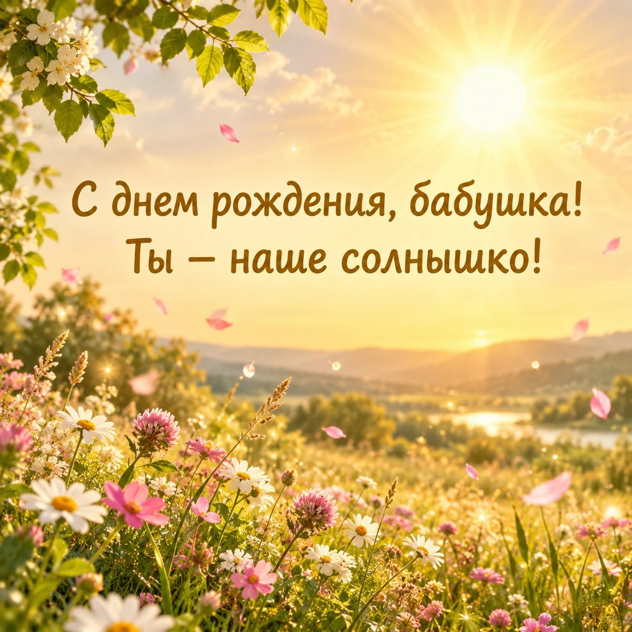 Оригинальная открытка с днем рождения любимой бабушке