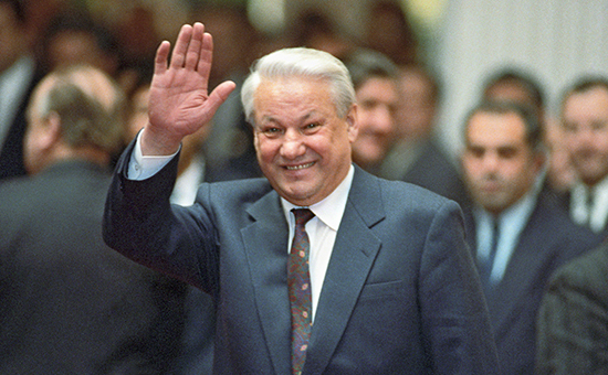 Бывший президент России Борис Ельцин перед&nbsp;началом встречи глав государств содружества

