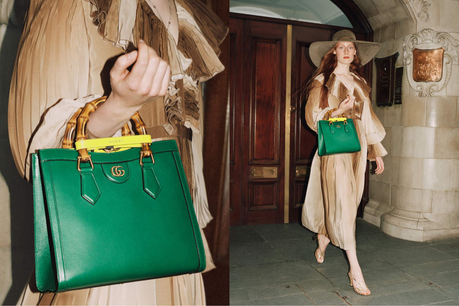 Рекламная кампания сумки Diana, Gucci
