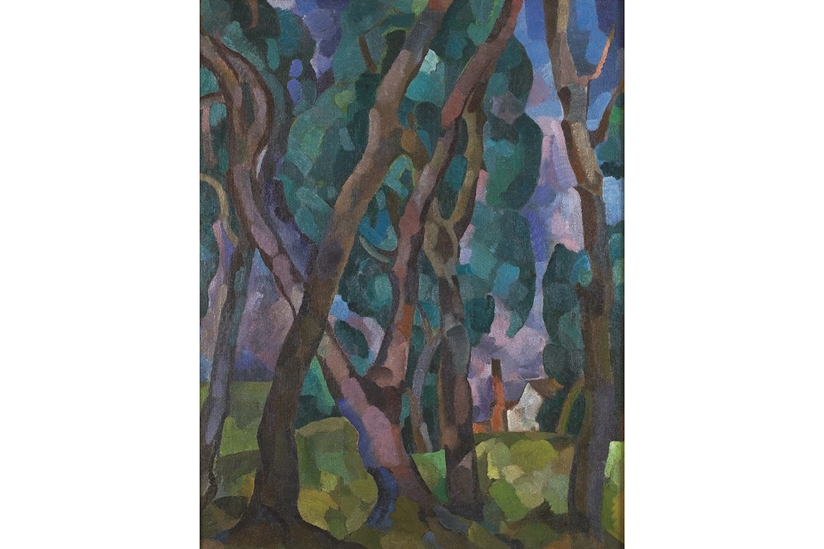 <p>Роберт Фальк. Пейзаж с деревьями,&nbsp;1910-е</p>