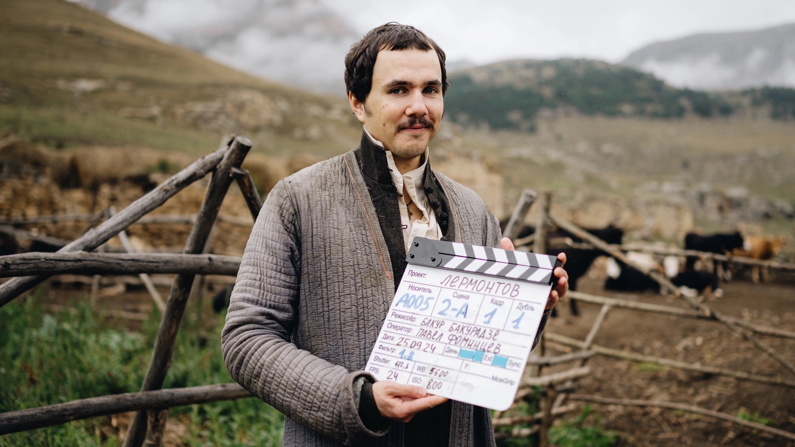 Илья Озолин, кадр со съемок фильма «Лермонтов»