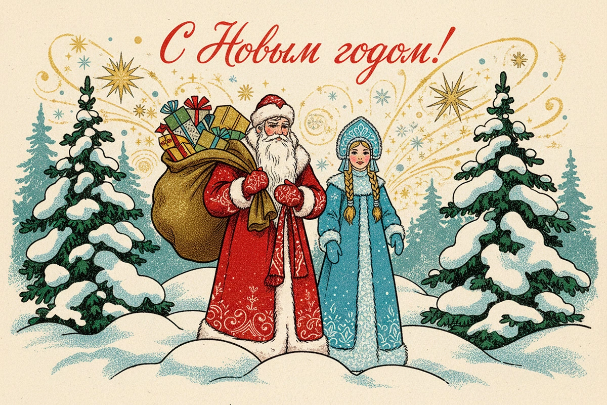 Открытки с Новым годом-2026: 15 красивых и оригинальных вариантов