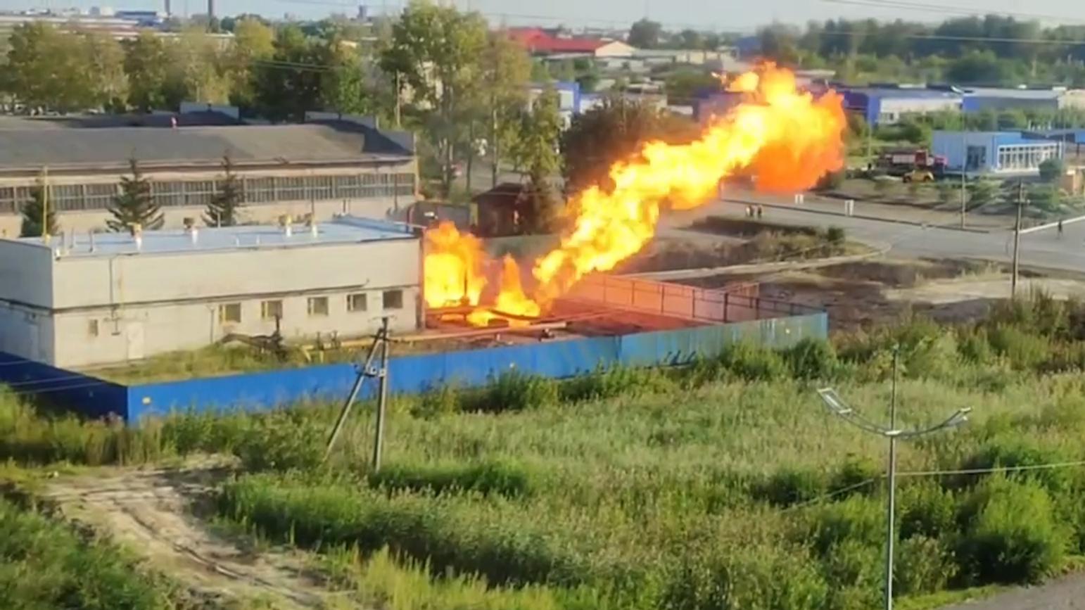 В Кургане загорелась газораспределительная подстанция