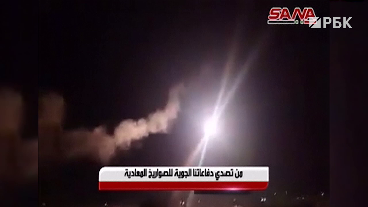 В Сирии опубликовали видео ракетного обстрела Дамаска