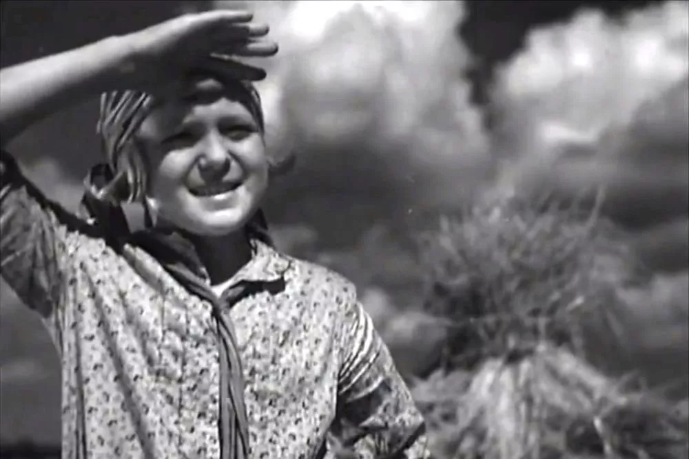 Кадр из кинофильма "Дочь партизана", 1936 год