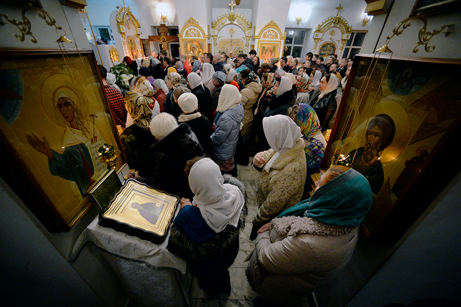 Рождественское богослужение в храме Успения Божией Матери во Владивостоке
