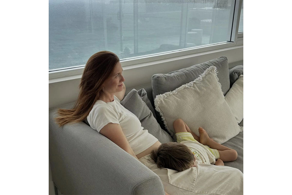 Бонни Райт со старшим сыном