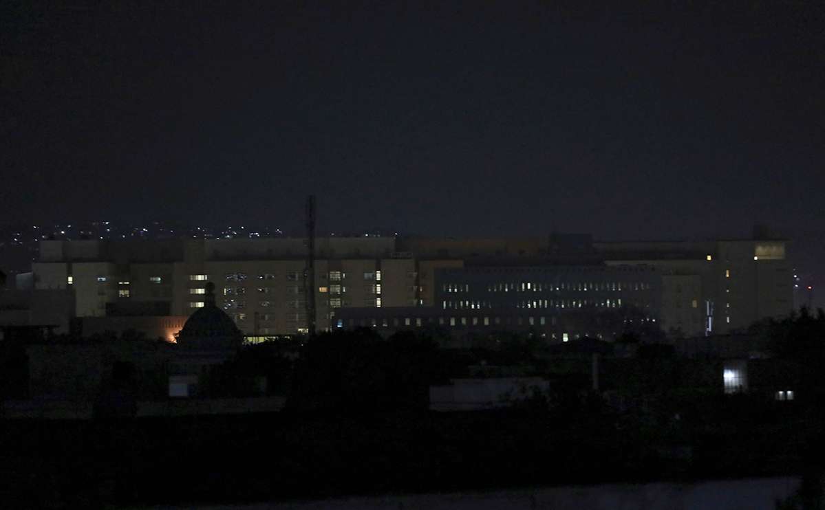 Вид на здание посольства США в Кабуле