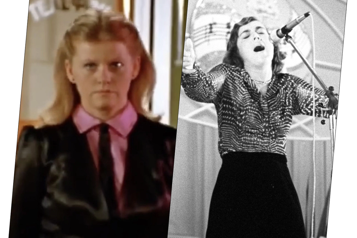 Ирина Муравьева в фильме «Карнавал» в 1981 году и Жанна Рождественская в 1977 году