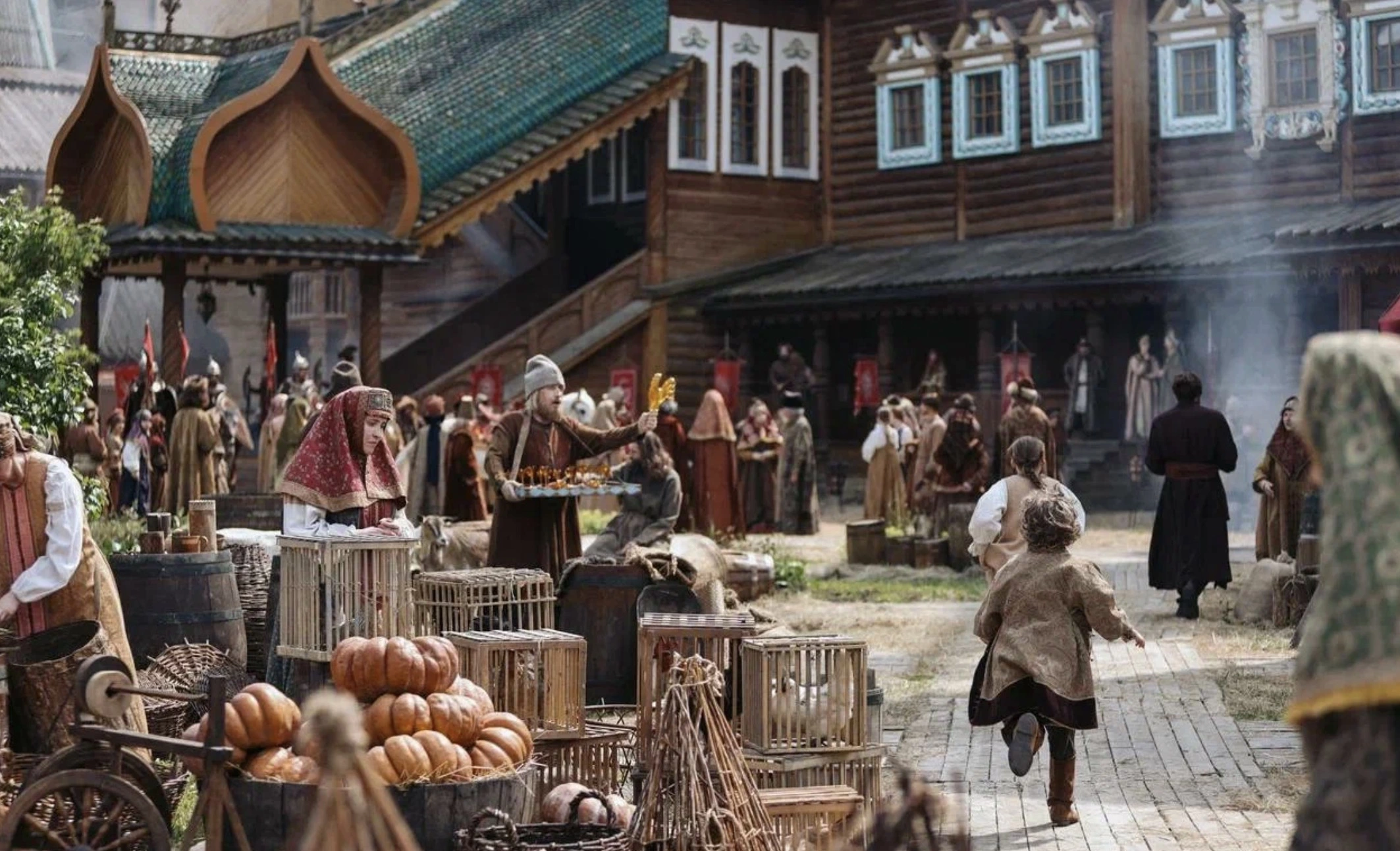 На съемках фильма «Сказка о царе Салтане»