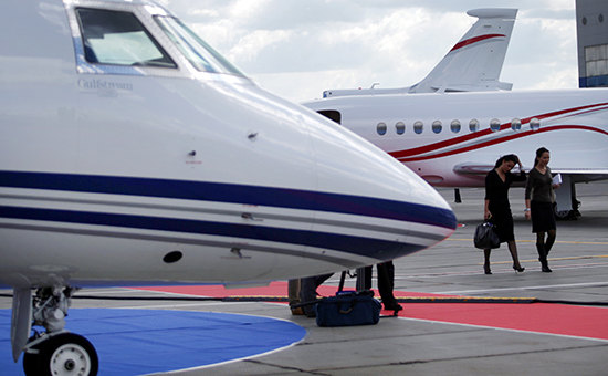 Бизнес-джеты на Международной выставке деловой авиации Jet Expo - 2014 в Москве