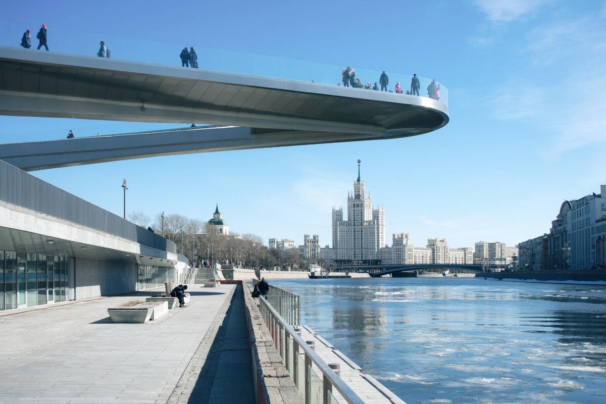Парящий мост в Зарядье, Москва
