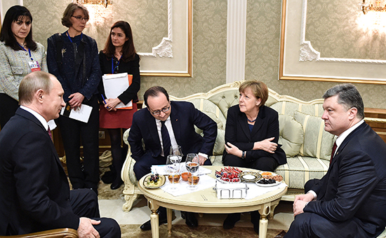 Встреча лидеров «нормандской четверки»  в Минске. 11 февраля 2015 года