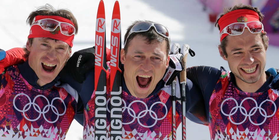 Илья Черноусов (справа) на Олимпиаде в Сочи