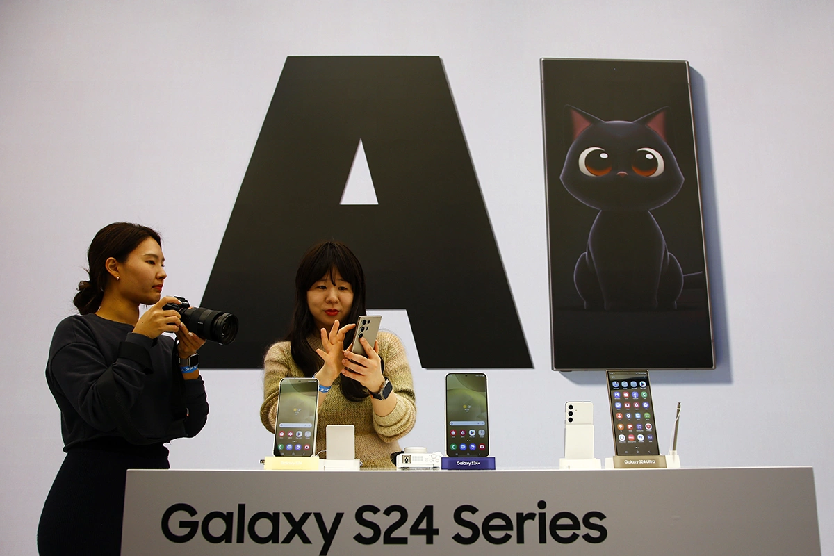 <p>Samsung представил линейку смартфонов Galaxy S24 с искусственным интеллектом в Сеуле</p>