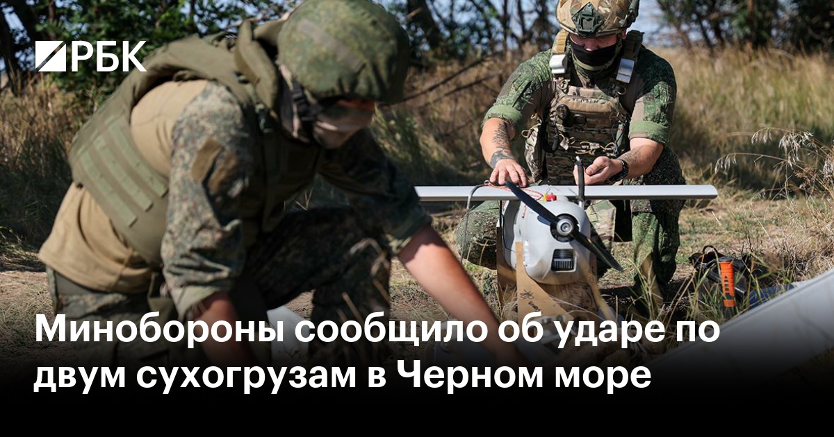 Минобороны сообщило об ударе по двум сухогрузам в Черном море