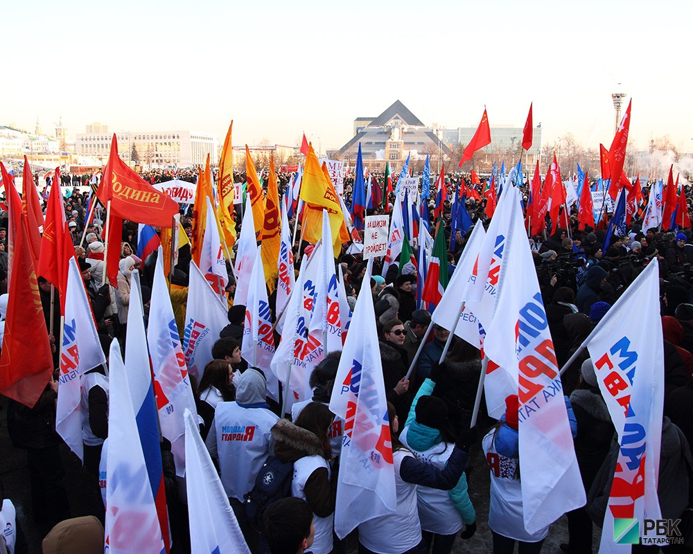 Митинг в поддержку Крыма.