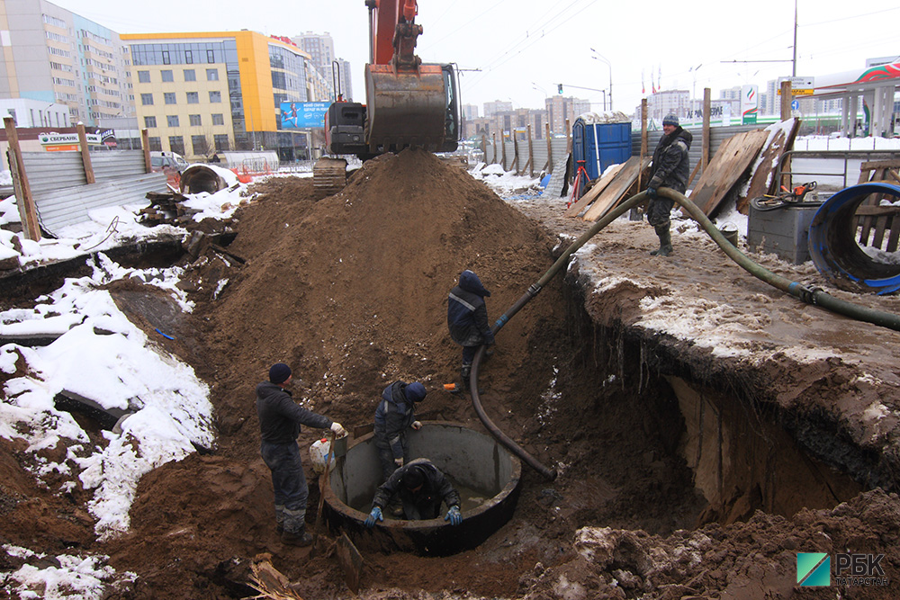 Реконструкцию аварийного северного коллектора в Казани завершат к лету