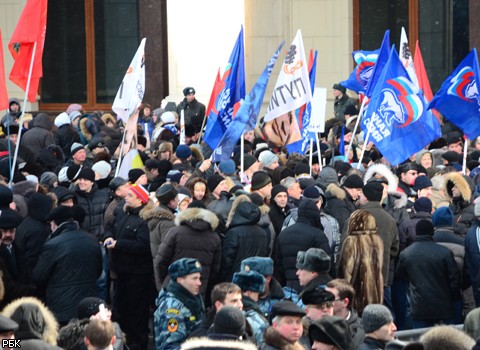 Митинг в поддержку В. Путина на Манежке