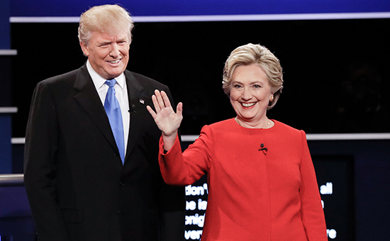 Кандидаты в президенты США Хиллари Клинтон и Дональд&nbsp;Трамп


