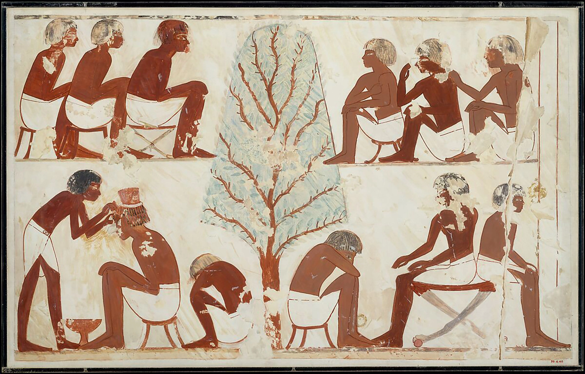 <p>Факсимиле рисунка из гробницы представителя древнеегипетской знати Усерхета</p>
