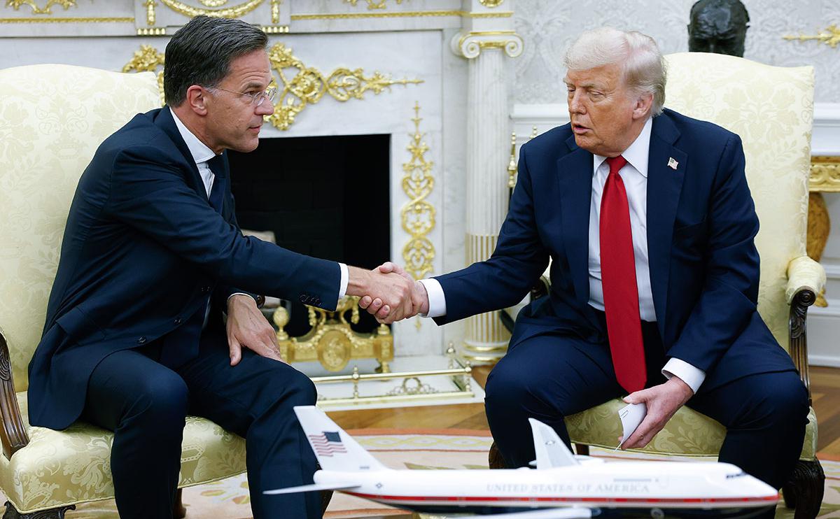 <p>Марк Рютте и Дональд Трамп</p>