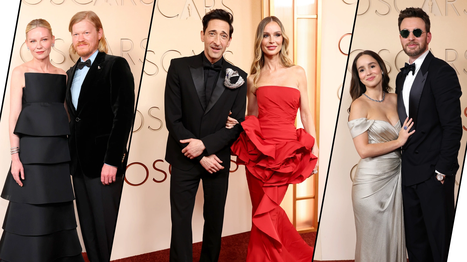 Кирстен Данст и Джесси Племонс, Эдриен Броуди и Джорджина Чапман, Альба Баптиста и Крис Эванс