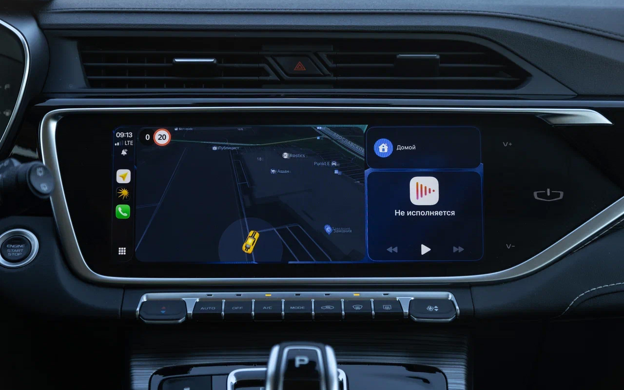 Мультимедийная система обновленного Belgee X70 смотрится бедной и устаревшей — не отвечает современным реалиям по всем пунктам