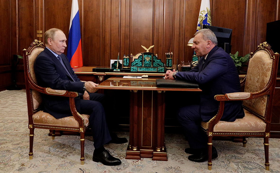 Владимир Путин и Юрий Борисов (слева направо)