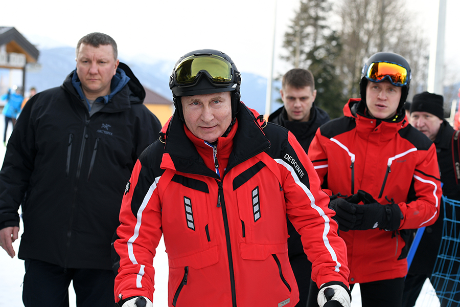 Николай Лукашенко на лыжах в Сочи