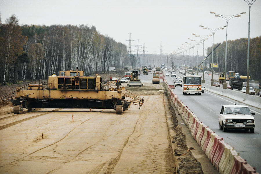 Расширение МКАД в районе Алтуфьевского шоссе, октябрь 1997 года