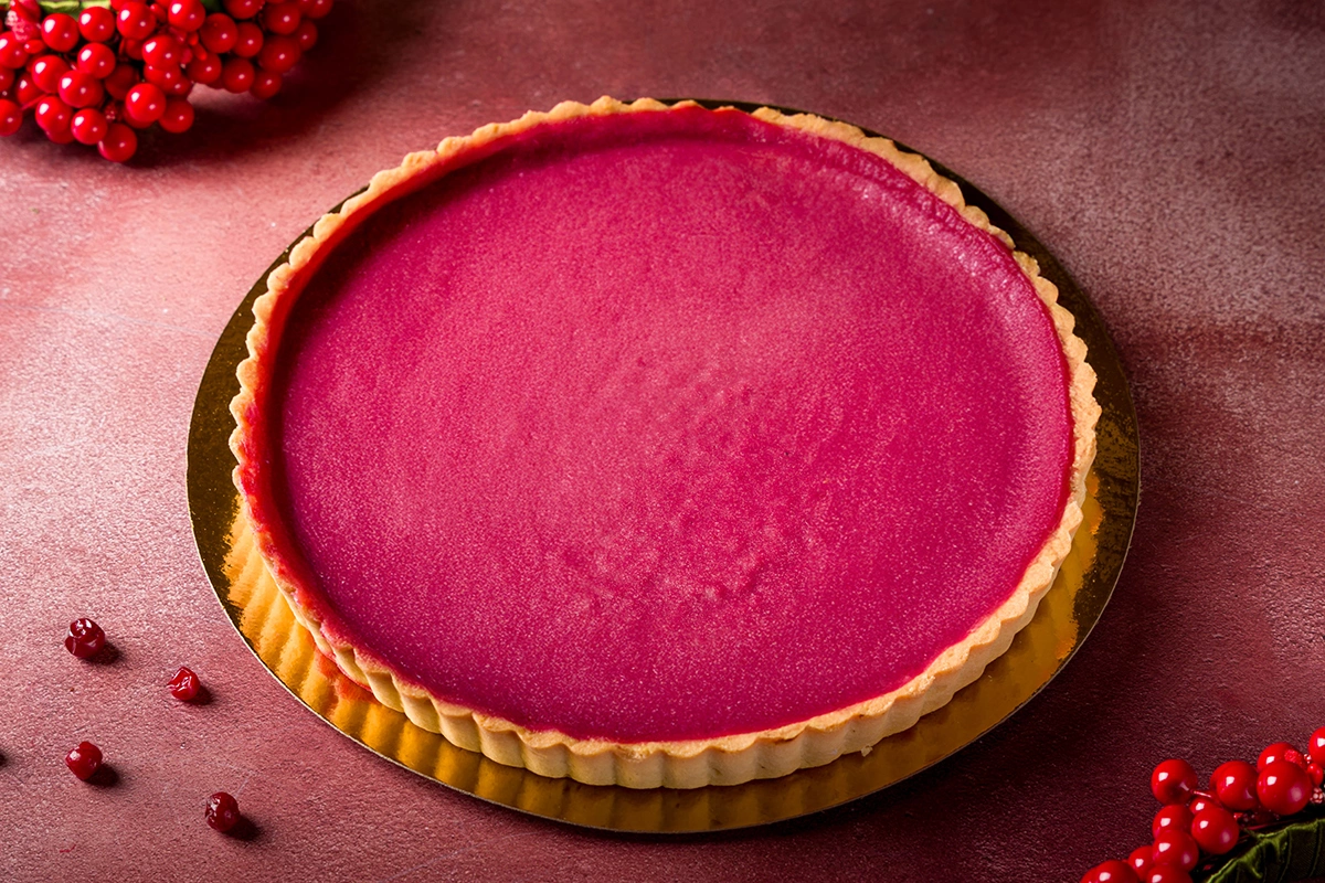 Тыквенный тарт с брусничным курдом