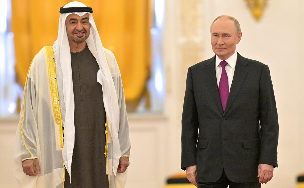 Мухаммед Бен Заид Аль Нахайян и Владимир Путин