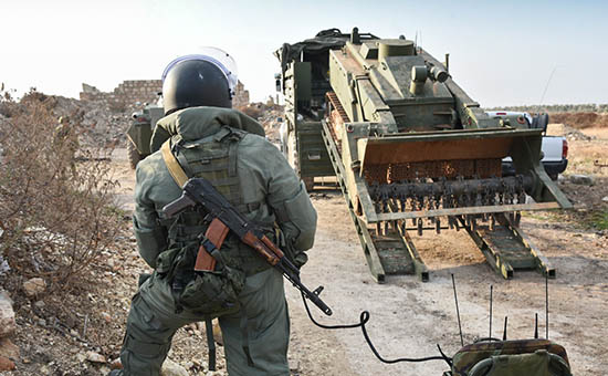Военнослужащий российской армии в Сирии


