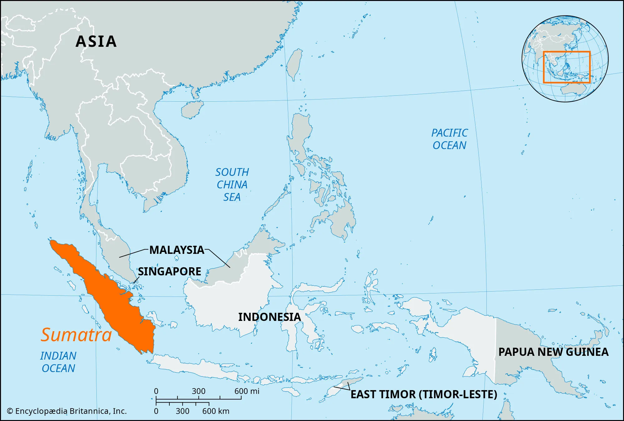 Остров Суматра на карте