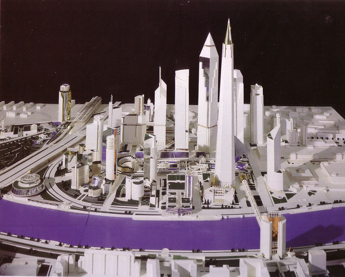 Первая планировочная модель Сити, разработанная Борисом Тхором
