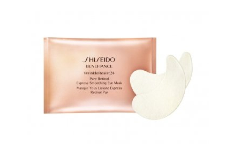 Набор масок для глаз моментального действия на основе чистого ретинола Benefiance WrinkleResist24 Pure Retinol Express Smoothing Eye Mask, Shiseido