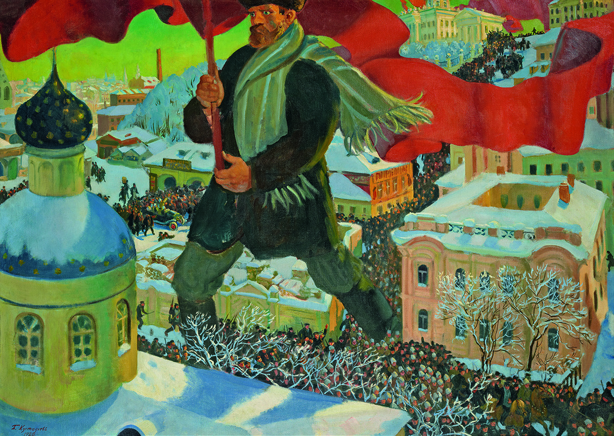 Борис Кустодиев. &laquo;Большевик&raquo;, 1920
